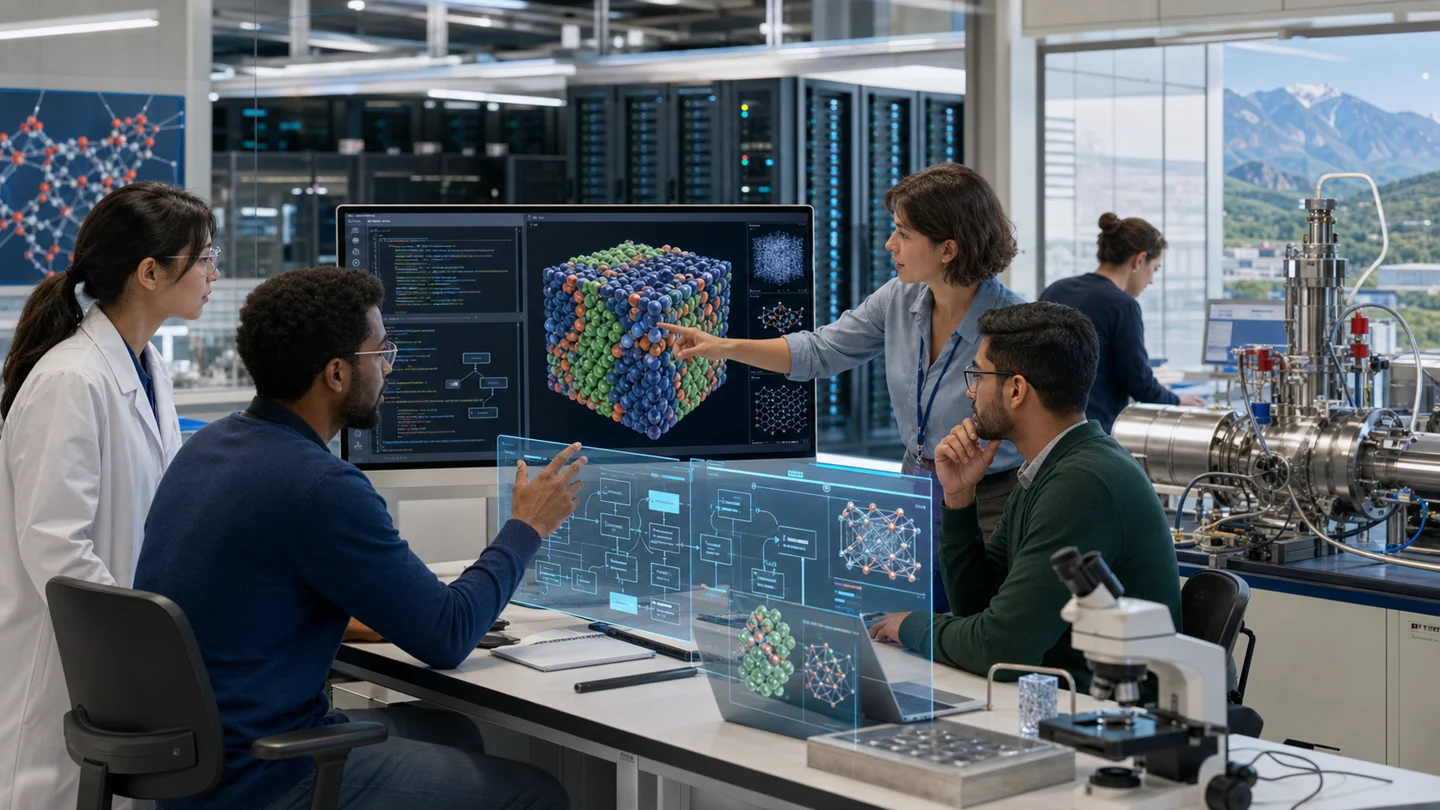 Scientists using code and high-performance computing to study an advanced material